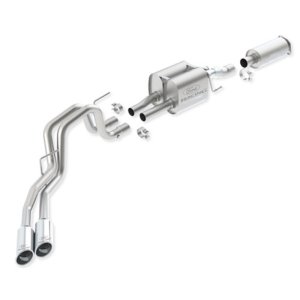 Ford F-150 Raptor Performance Exhaust - Rear - Ford Racing - Touring Cat Back, 304 Stainless Steel, Dual Chrome Plated Tips - Chrome - `11-`14 Ford F-150 Raptor Performance Exhaust - Rear - Ford Racing - Touring Cat Back, 304 Stainless Steel, Dual Chrome Plated Tips - Chrome - `11-`14